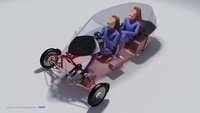 Inde&reg; Solar Powered Amphibian Electric Car with Human Assistance