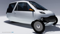 Inde&reg; Solar Powered Amphibian Electric Car with Human Assistance