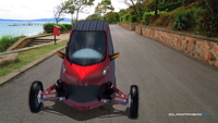 Inde&reg; Solar Powered Amphibian Electric Car with Human Assistance