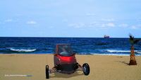 Inde&reg; Solar Powered Amphibian Electric Car with Human Assistance